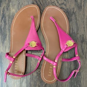 Lauren Ralph Lauren pink strap sandals